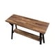 preview thumbnail 4 of 2, Cillen Farmhouse Black 43-inch Steel 1-Shelf Console Table by Furniture of America