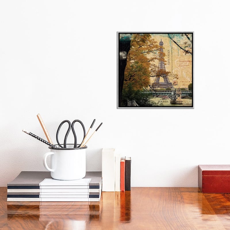 iCanvas "Eiffel Romance III" by Sandy Lloyd Framed
