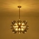preview thumbnail 31 of 56, 18-Light Cluster Blue Glass Bubble Chandelier - 25in Wide Gold