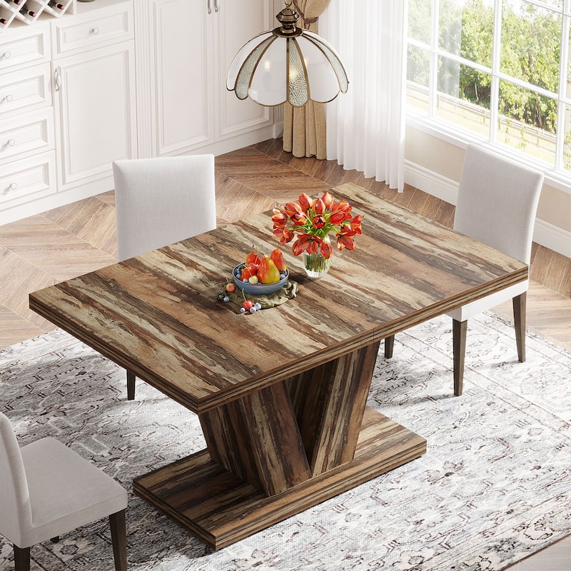 47 Inches Small Farmhouse Dining Table for 4 - N/A