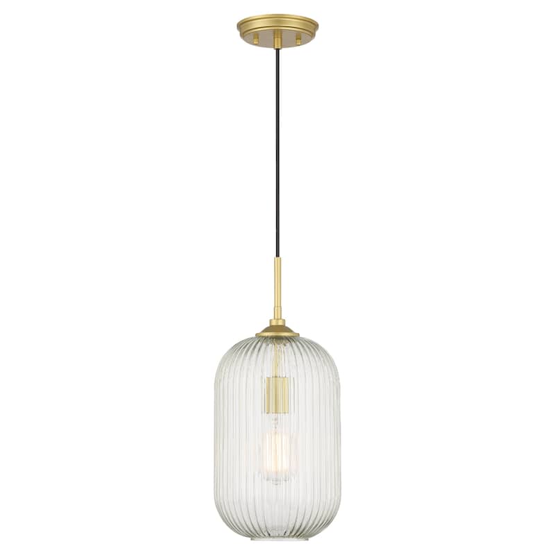 Modern 1-light 8In Kitchen Island Pendant Lighting with Art Glass - 8 inches