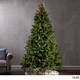 7.5-Foot Mixed Spruce Pre-Lit String Light or Unlit Hinged Artificial Christmas Tree by Christopher Knight Home