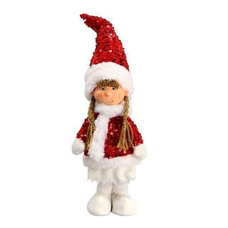 Girl in Christmas Outfit Fabric Christmas Decoration