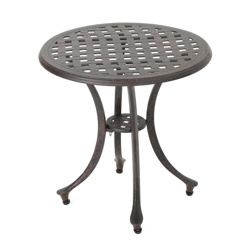 Outdoor 19" Cast Aluminum Side table