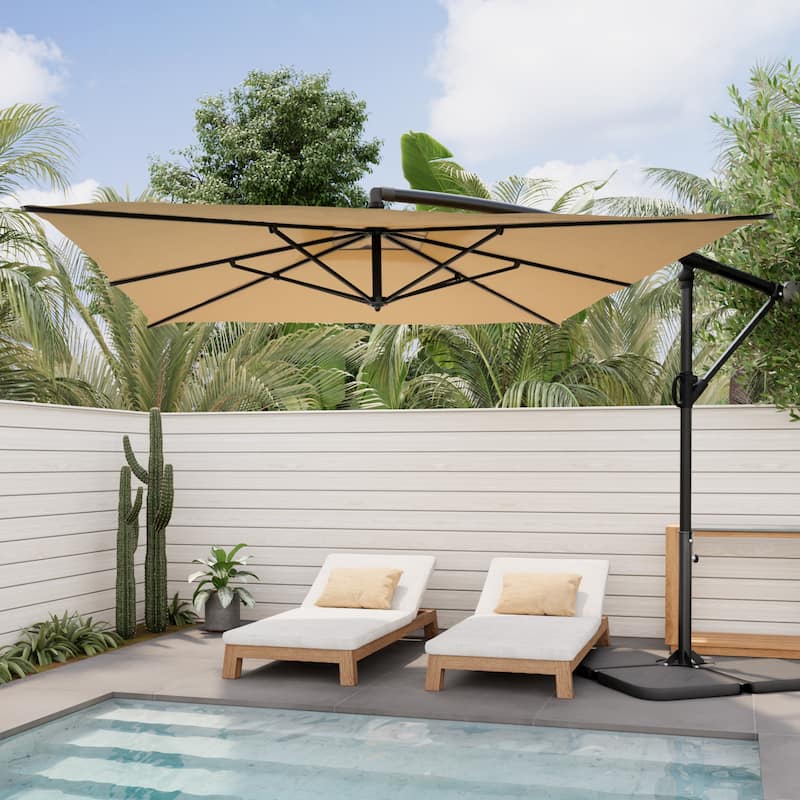 COSIEST 10ft Outdoor Offset Hanging Umbrella Patio Umbrella