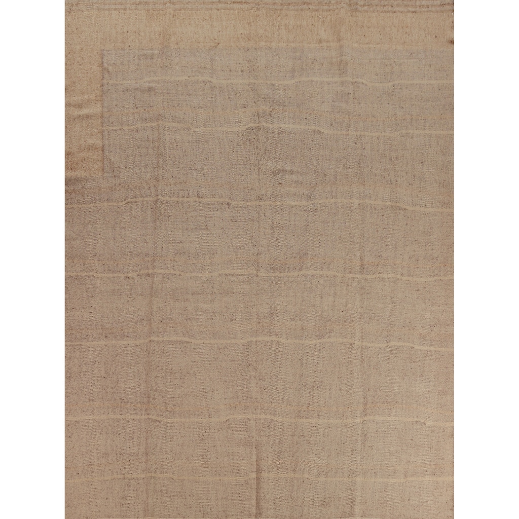 Hand Woven Oriental 100% Jute Carpet Southwestern Modern Brown Kilim Area Rug - 11' 4'' X 9' 9''