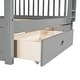 preview thumbnail 5 of 6, Wood Full Over Full Bunk Bed with Ladders and 2 Storage Drawers