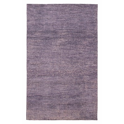 ECARPETGALLERY Hand-knotted Loreto Purple Silk Rug - 5'9 x 9'0