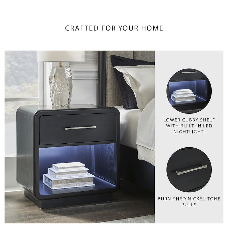 Signature Design by Ashley Rowanbeck Black Nightstand