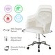 preview thumbnail 8 of 20, Glitzhome 40"H Velvet Gaslift Adjustable Swivel Office Chair