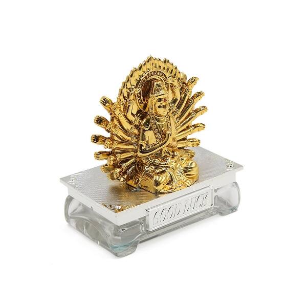 Gold Tone Buddha Shaped Car Perfume Block Fragrance Diffuser Air