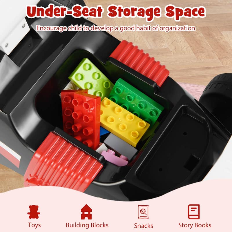 Costway Kids Ride On Push Car with Music Under-Seat Storage Universal