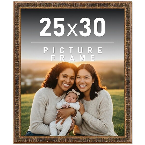 25x30 Frame Gold Picture Frame - Complete Modern Photo Frame
