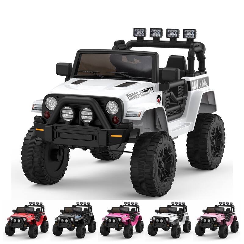 12V Kids Ride on Truck Car with Remote Control - White