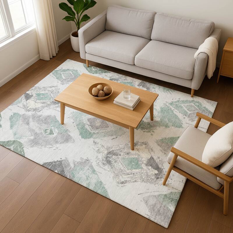 Premium Washable Super Soft Modern Diamonds Mayfield Rug