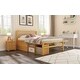 preview thumbnail 12 of 13, Natural Full Size Wood Platform Bed with Storage Shelves and 2 Under-bed Storage Drawers