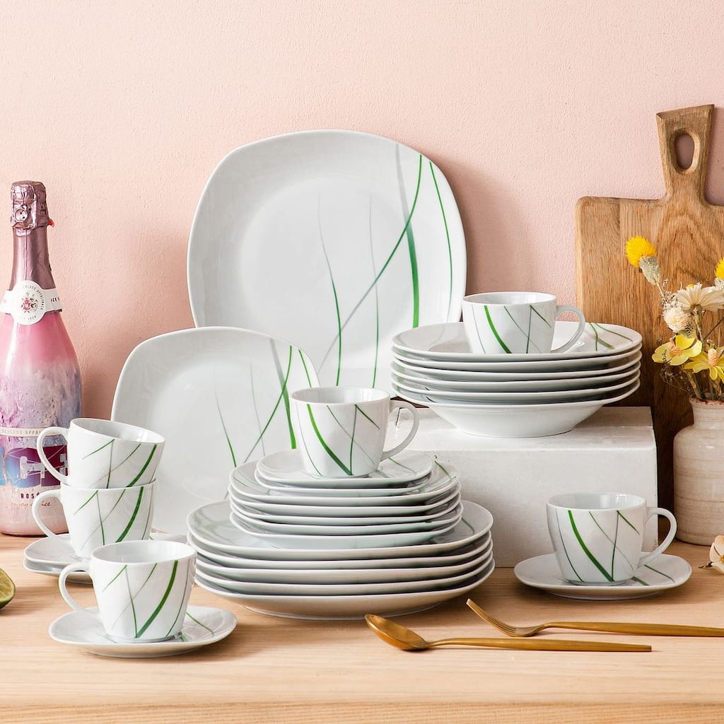 VEWEET Aviva Porcelain Dinnerware Set (Service for 6)