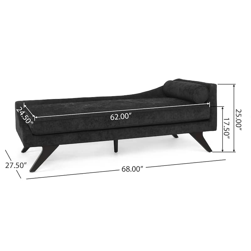 Cagle Mid-century Modern Chaise Lounge by Christopher Knight Home - 68.00" L x 27.50" W x 25.00" H