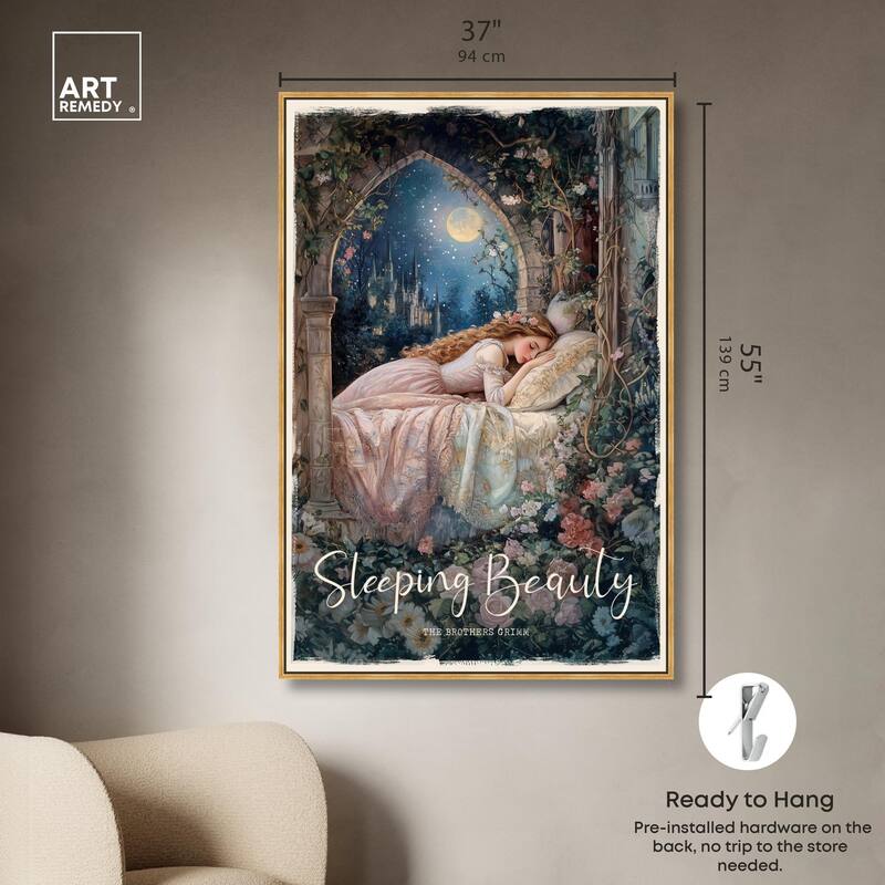 Classic Sleeping Beauty Canvas by Art Remedy