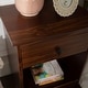 preview thumbnail 32 of 31, Walker Edison Bullrushes 1-Drawer Solid Wood Nightstand (Set of 2)