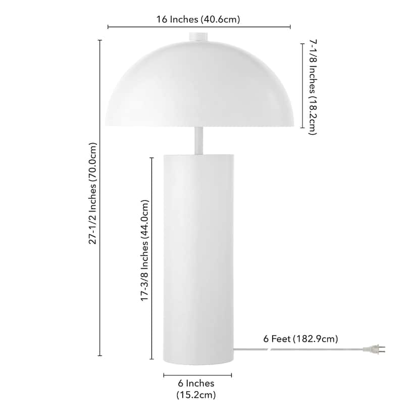 York 27" Tall Table Lamp with Metal Shade