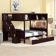 preview thumbnail 23 of 28, Twin over Full Bunk Bed with Shelfs, Storage Staircase and 2 Drawers