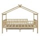 preview thumbnail 43 of 42, Full Size House Bed with Storage Drawers, Wooden Bed Frame with Fence & Wood Slat Support for Boys, Girls, No Box Spring Needed