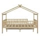 preview thumbnail 72 of 71, Wooden House Bed with 2 Drawers & Roof Design