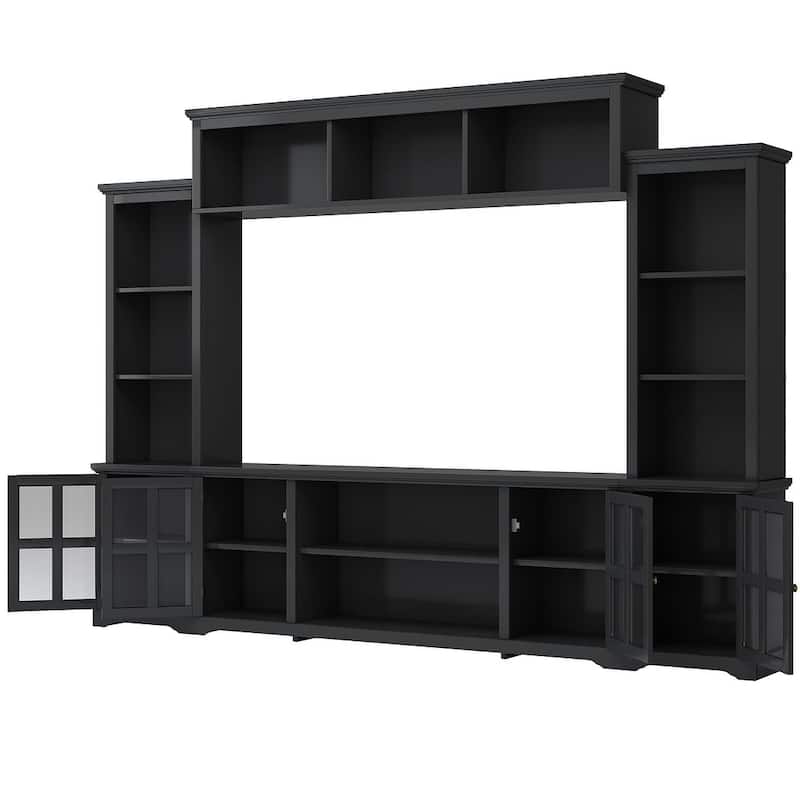 Modern Minimalist Entertainment Wall Unit Sets with TV Stand for TVs Up to 70"/75''