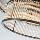 preview thumbnail 15 of 23, Modern Glam Black / Antique Bronze 4/10-Light Glass Drum Flush Mount Contemporary Ceiling Light For Living Room Entryway