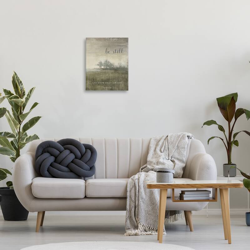 Stupell Be Still over Rustic Landscape Canvas Wall Art Design By John Spaeth