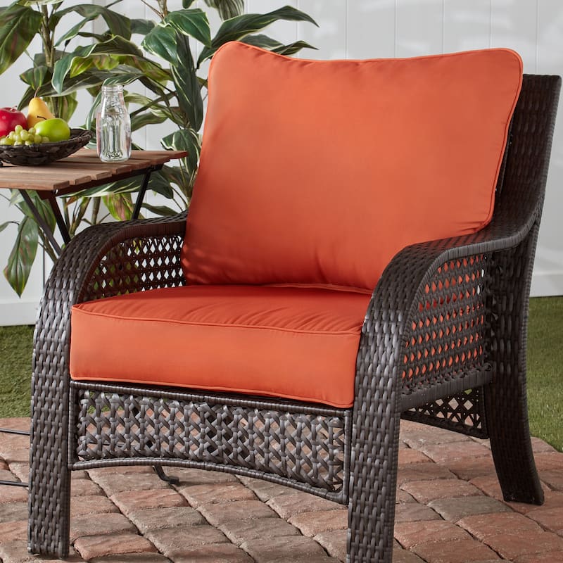 Outdoor Rust 2-Piece Premium Deep Seat Cushion Set (Cushions Only)