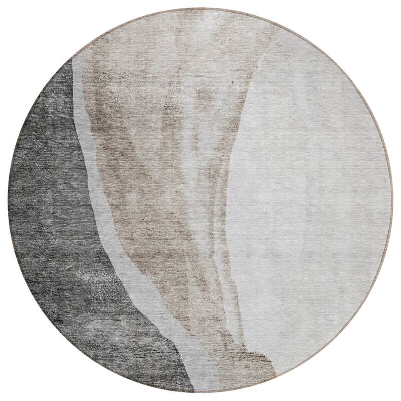 HomeRoots Abstract Transitional Rectangle Outdoor Rug