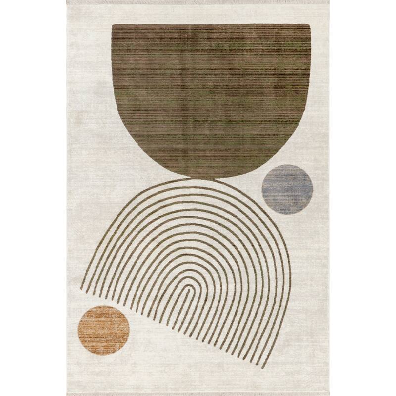 Nuloom Bevin Abstract Sky Fringe Area Rug