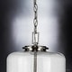 preview thumbnail 5 of 3, Luxury French Country Pendant Light, 17.125"H x 12.875"W, with English Country Style, Brushed Nickel, by Urban Ambiance