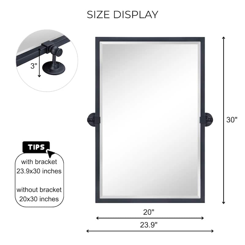 TEHOME Blakley Rectangle Metal Wall Mirror