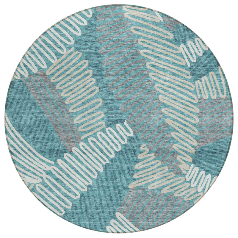 HomeRoots Floral Transitional Rectangle Outdoor Rug