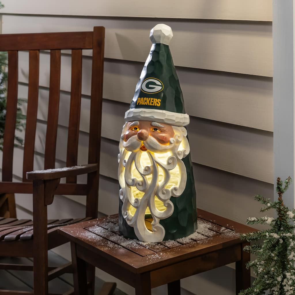 Green Bay Packers Santa LED Garden Statuary, 26"