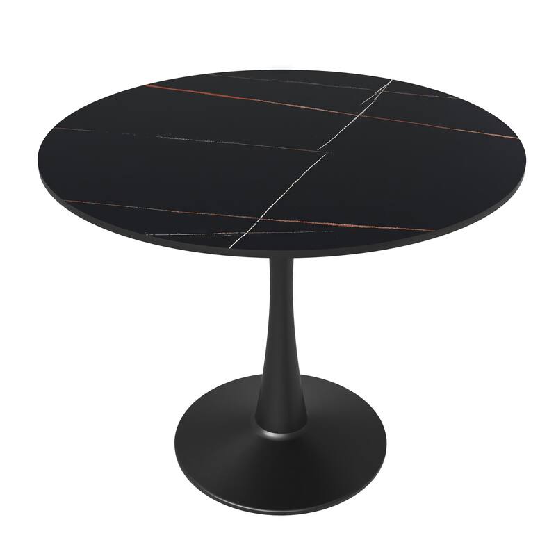 LeisureMod Round Dining Table 31" Sintered Stone Tabletop