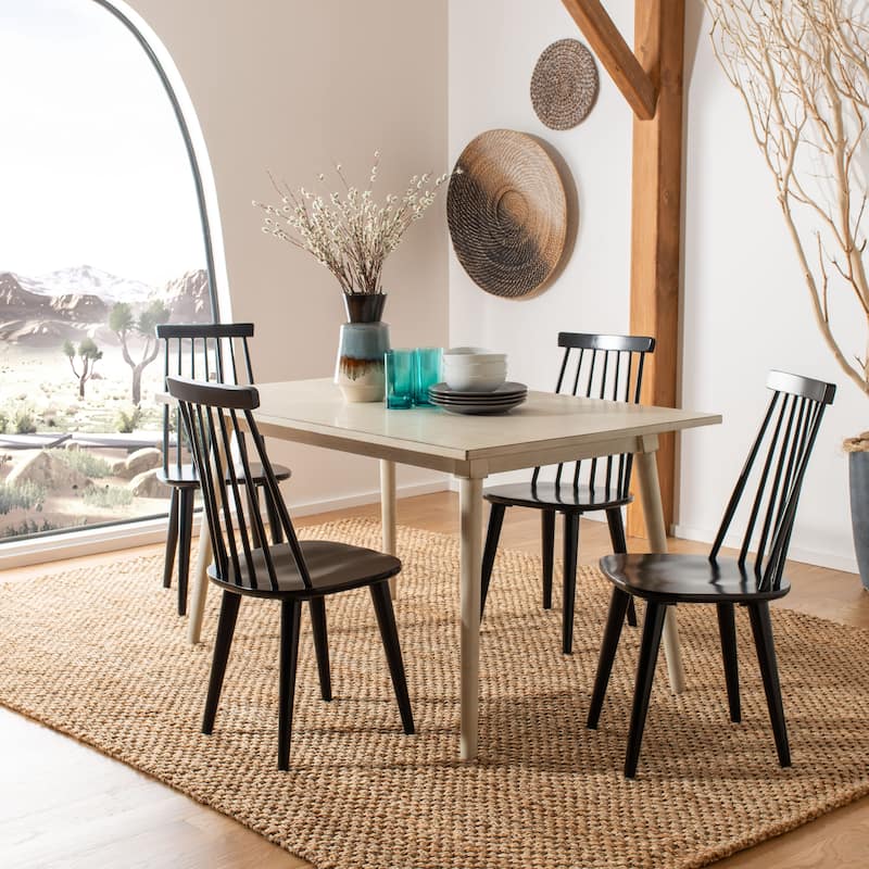 SAFAVIEH Gwennaelle Spindle Back Side Chair (Set of 2) - 17.3" W x 20.7" L x 36" H - 17"Wx21"Dx36"H