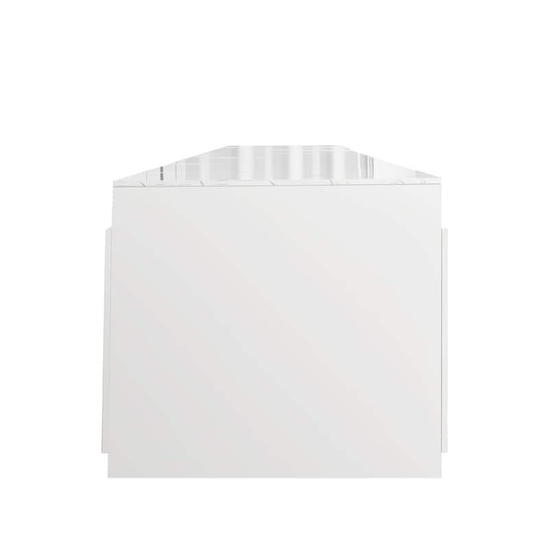 Roomfitters Modern Extendable Dining Table with Built-In Outlet, Multifunctional Expandable Console Table with Storage