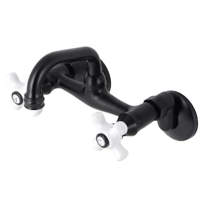 Kingston Brass KS612 Kingston 1.8 GPM Wall Mounted Bridge Bar Faucet