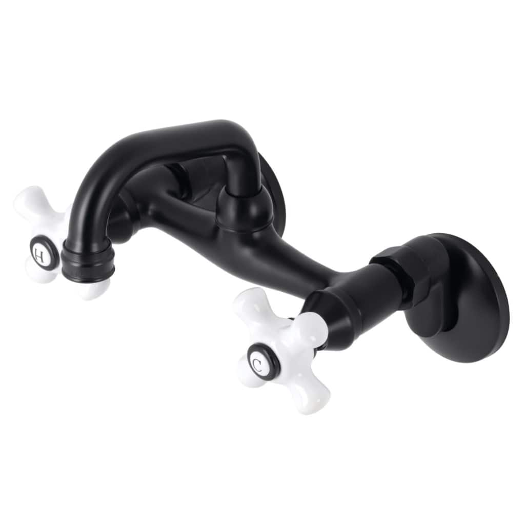 Kingston Brass KS612 Kingston 1.8 GPM Wall Mounted Bridge Bar Faucet