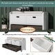 preview thumbnail 24 of 35, Storage Bench with Removable Basket and 2 Drawers, Fully Assembled Shoe Bench with Removable Cushion