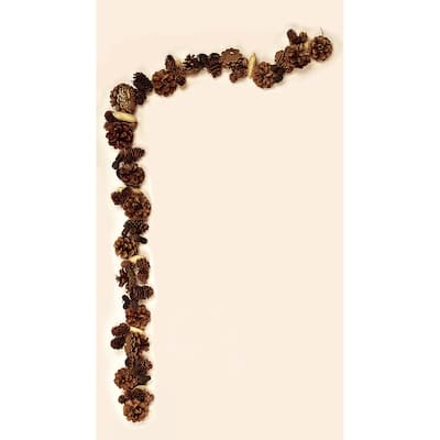 54" Mixed Pine Cone & Seed Pod Garland - Multicolor