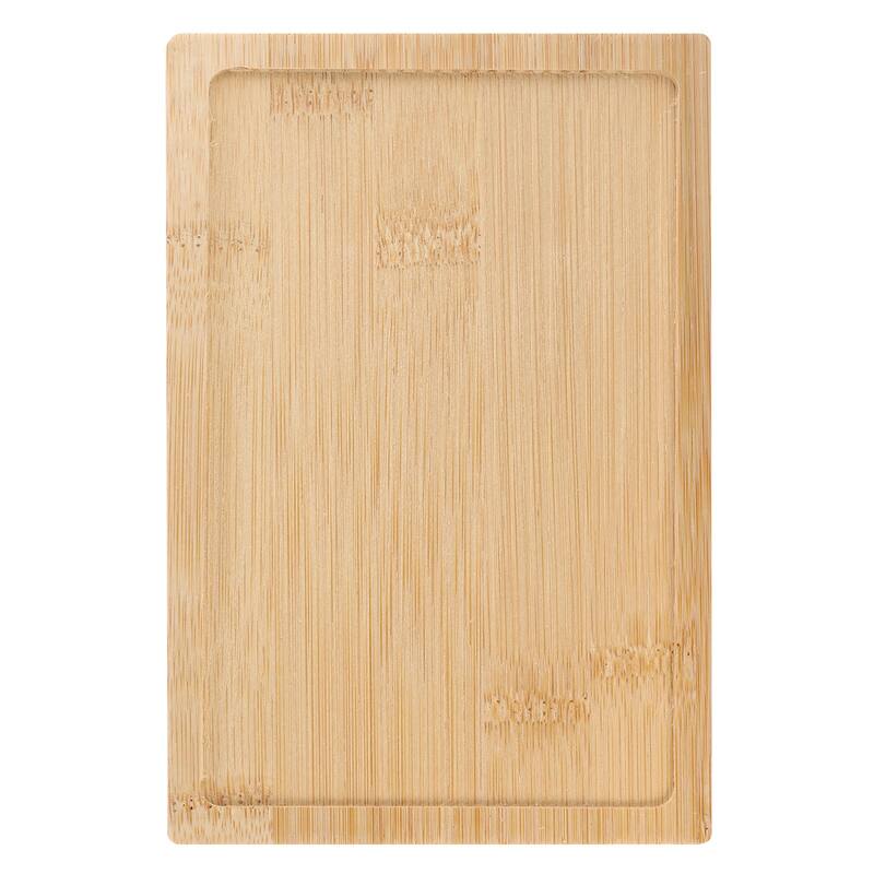 Bamboo Serving Tray 7.09" x 4.72" Rectangular Tea Tray Tabletop Serving Platters - Yellow