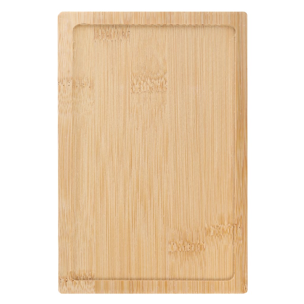 Bamboo Serving Tray 7.09" x 4.72" Rectangular Tea Tray Tabletop Serving Platters - Yellow