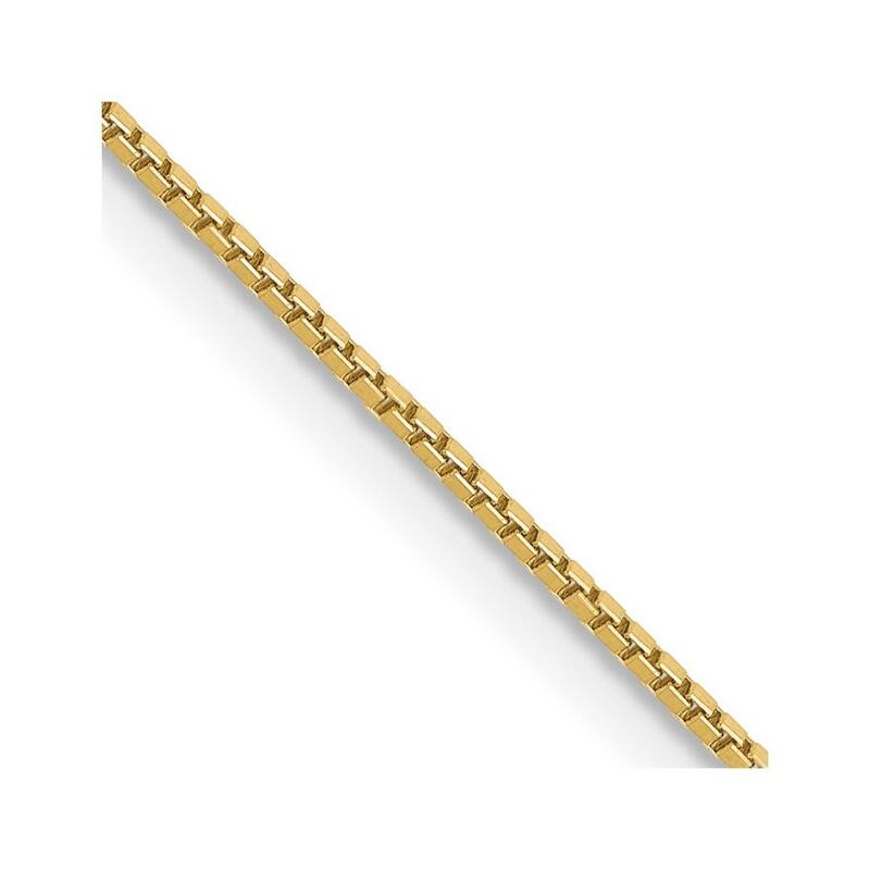Curata 10k Yellow Gold 0.75mm Box Chain Necklace (Lobster) Options: 16 18 20 22 24 30
