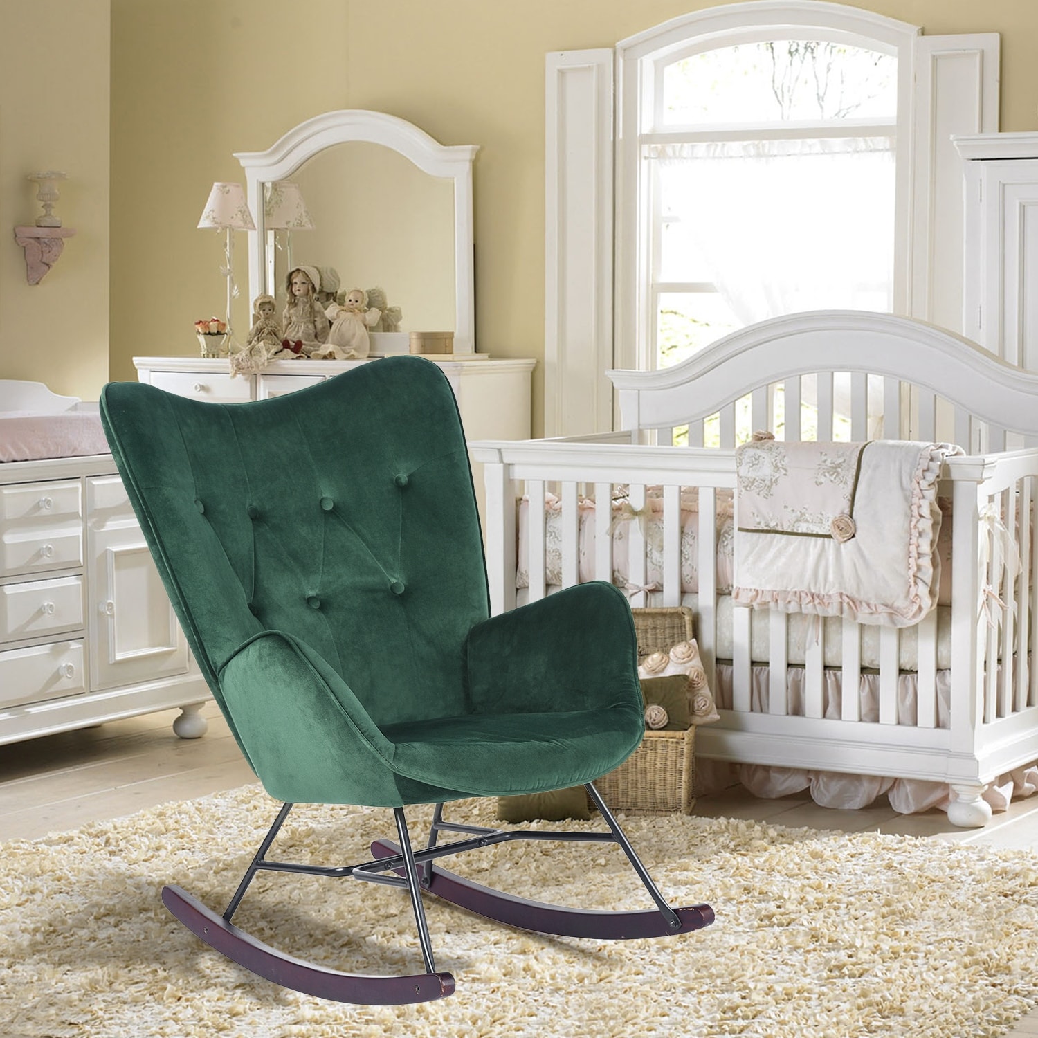 high back rocking chair nursery
