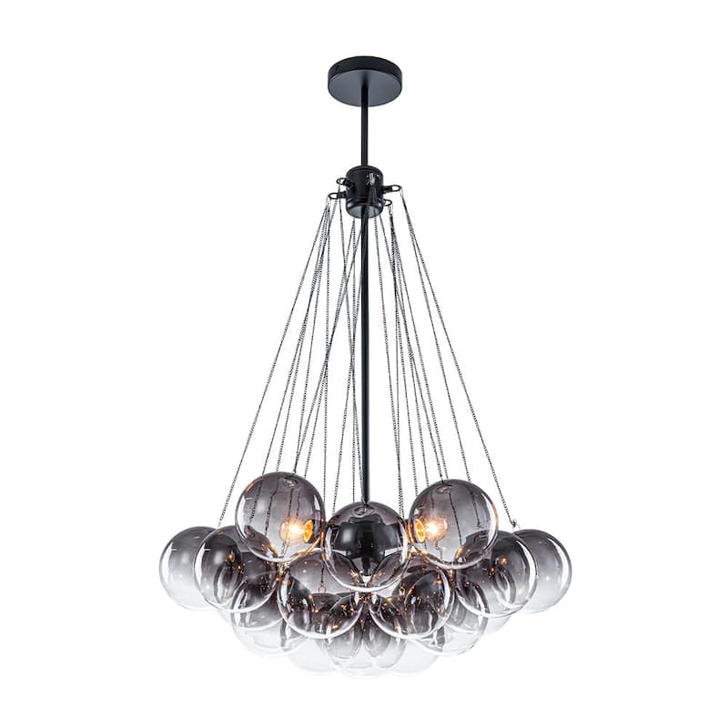 Modern Glam Cluster Gradual Colored Glass Bubble Chandelier